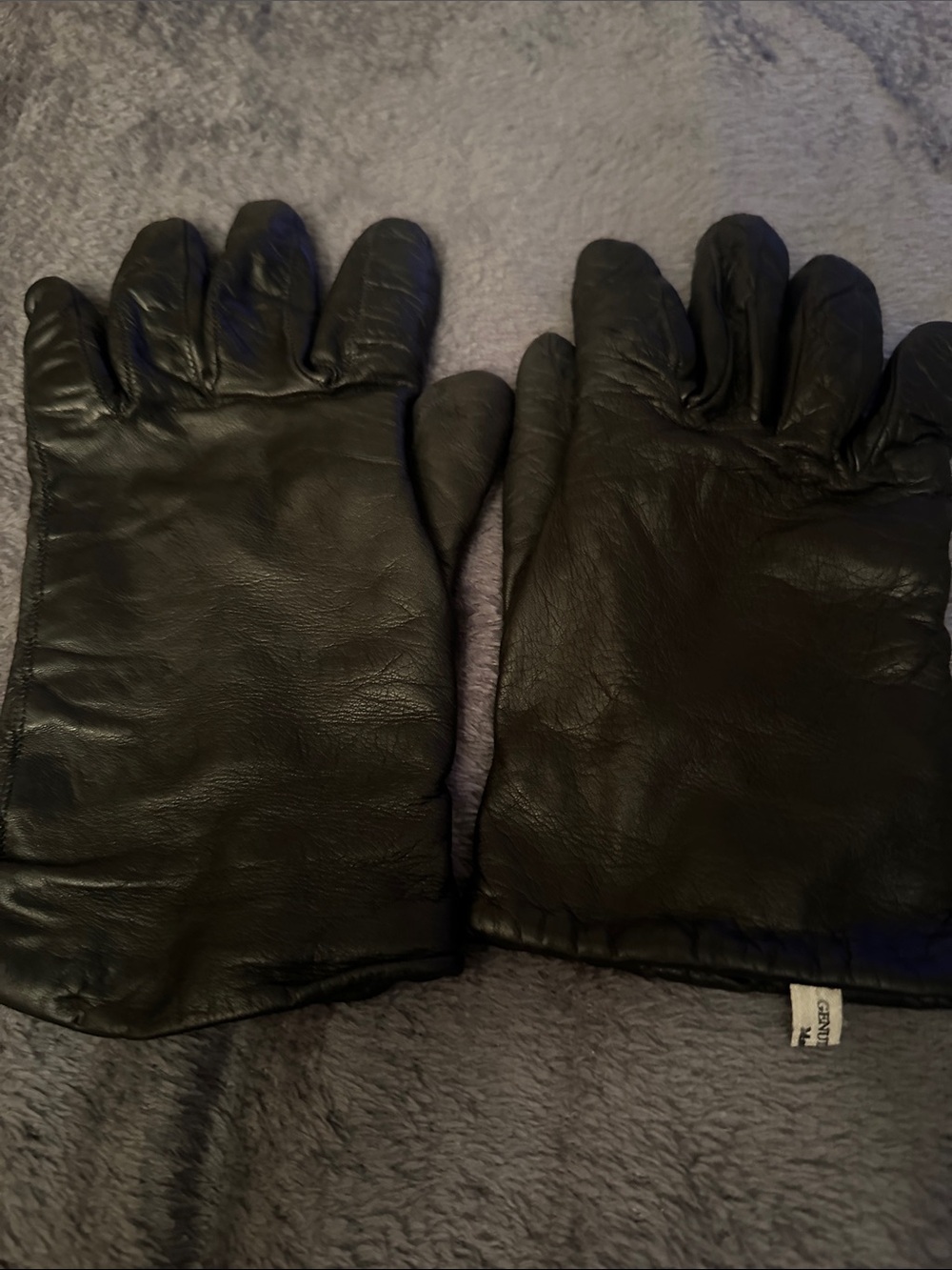 Saks Fifth Avenue Black Leather Men’s Gloves